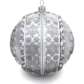 Silver Christmas tree ball "Bells"